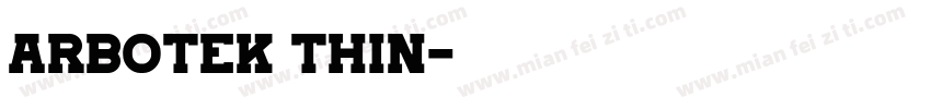 arbotek thin字体转换